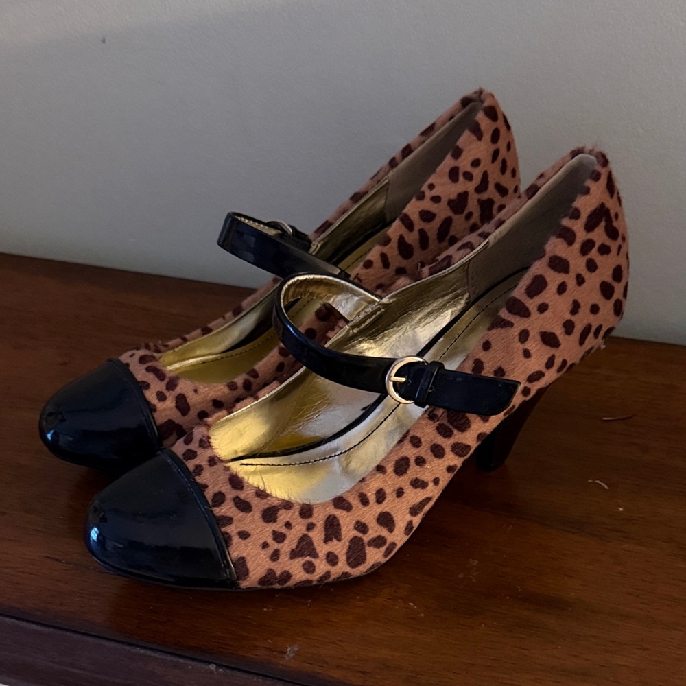 Style & Co. Animal Print Heels with Black Accents